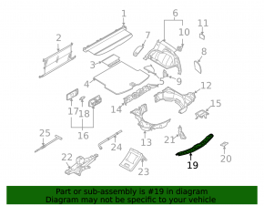 Infiniti FX35 FX45 03-08 trunk opening trim