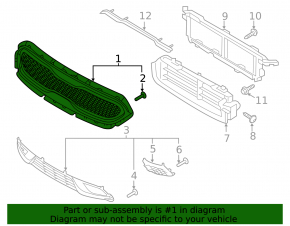 Kia Niro 17-19 HEV grille, PHEV frame structure