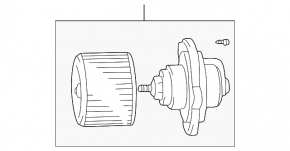 Lexus LX 03-07 rear heater fan motor