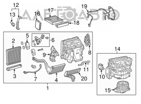 Actuator motor for heater ventilation in Toyota Highlander 2013