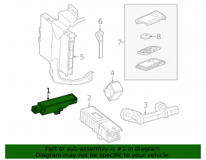Antenna keyless Toyota Venza 21 - interior
