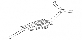 Exhaust pipe center section Audi A4 B9 17-25 2.0T