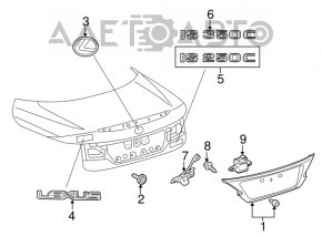 Lexus ES350 trunk lid logo emblem 07-12
