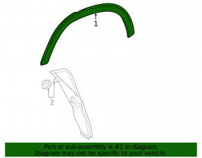 Rear right wing arch trim Mercedes X167 GLS 450 580 20-23 black
