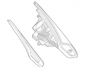 Inner tailgate light left Mercedes W167 GLE 450/53/63 24-26