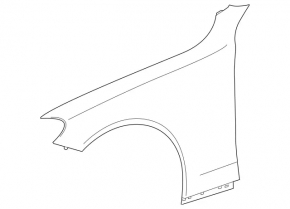 Front left wing Mercedes C-class W205 15-21 steel FPS