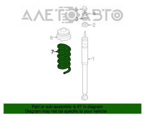 Rear left spring Mercedes W211 E350
