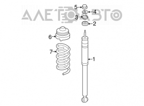 Rear left spring Mercedes W211 E350