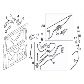Front left lock cylinder Ford C-max MK2 13-18