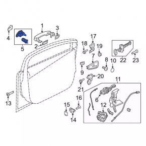 Front left lock cylinder Ford C-max MK2 13-18
