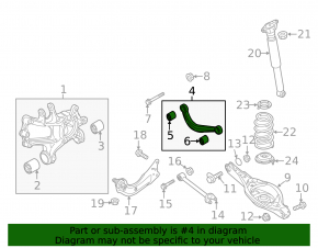 Upper Rear Left Transverse Arm Mazda 3 14-18 BM OEM