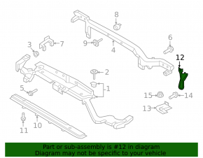 Ford Edge 15 Hood Lock Bar - Without Bracket