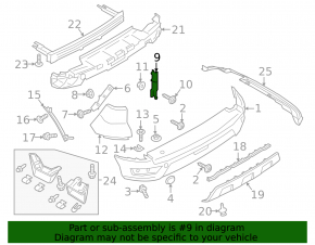 Left rear bumper mount for Ford Ecosport 18-20