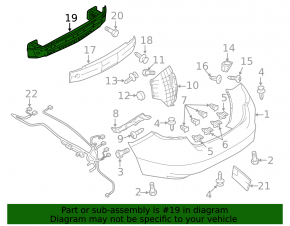 Mazda6 09-13 rear bumper reinforcement
