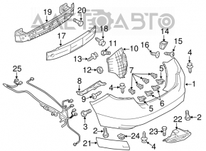 Mazda6 09-13 rear bumper reinforcement