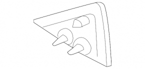 Mazda CX-5 17-24 black front left door triangle