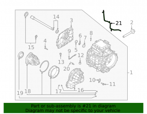 Rear Electric Motor Ventilation Hose, Rear, Ford Mustang Mach-E 21-24