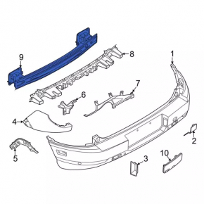 Rear Bumper Reinforcement Ford Bronco Sport 21-25