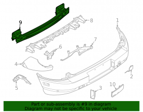 Rear Bumper Reinforcement Ford Bronco Sport 21-25