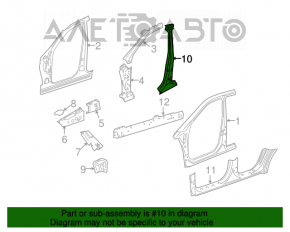The right central pillar of the Mercedes X164 GL body has been cut off.