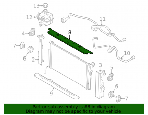 Upper radiator deflector BMW i3 14-20