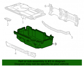 Battery housing VVB Honda CRV 20-22 hybrid lower part