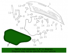 Chevrolet Camaro 16-23 Coupe Trunk Lid Seal