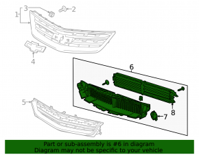 Radiator deflector blinds Chevrolet Impala 14-19 2.5 with motor