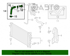 Cooling pipe lower Hyundai Elantra AD 17-20 2.0