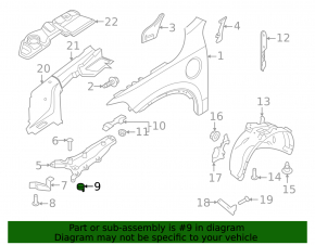 Front left wing bracket Volvo XC90 16-23