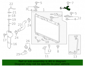 Radiator mounting bracket Honda Clarity 18-21 1.5T