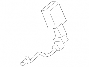 Volvo XC90 16-25 rear left seat belt latch, black, with sensor