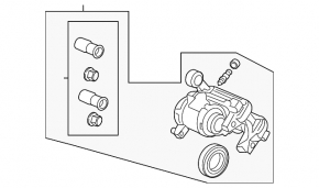 Rear right support Honda Accord 18-22 electric