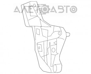 Left lower rear bumper mount for Lexus RX350 RX450h 10-15