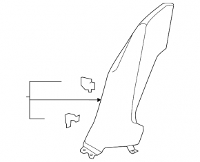 Rear pillar trim lower left VW Golf 15-21 black