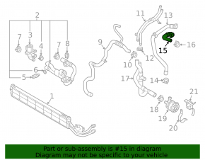 Lower cooling pipe Audi A3 8V 16-18 e-tron