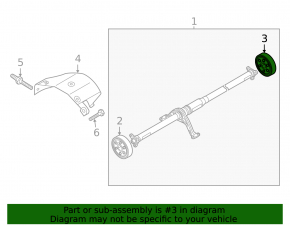 Rear universal joint coupling Audi Q3 83A 19-25