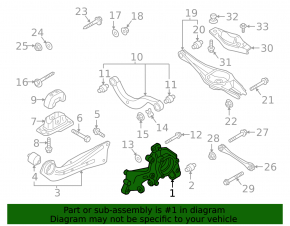 Rear left axle shaft Audi TT 15-23 AWD