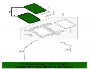 Sunroof glass Lexus CT200h 11-17