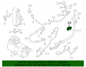 BMW 3 Series F30 16-18 PHEV Battery Cooling System Valve