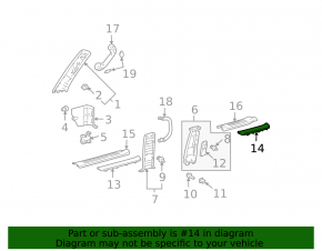 Rear left outer door sill trim for Lexus GX470 03-06, chrome