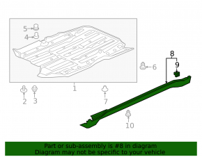 Right threshold Honda HR-V 16-18 structure