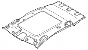 Nissan Ariya 23-25 headliner for panoramic windows, gray