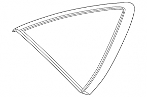 Window blind glass rear left Nissan Sentra 13-19