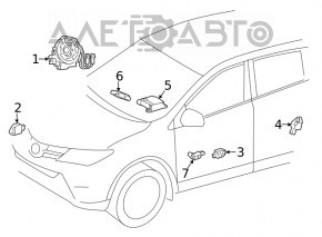 Toyota Rav4 19-22 steering wheel cable for heated steering wheel