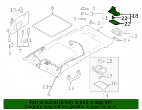 Ceiling light rear Subaru Forester 19- SK gray