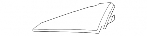 Left front panel trim for Kia Niro 23-24, gloss black
