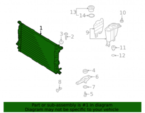 Radiator cooling water Porsche Macan 15-21 3.0T with cooling gearbox VIKA
