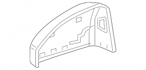 Left side mirror cover for Audi TT 15-20