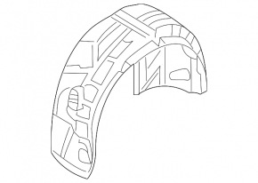 Rear left fender liner for Audi A5 08-16 coupe